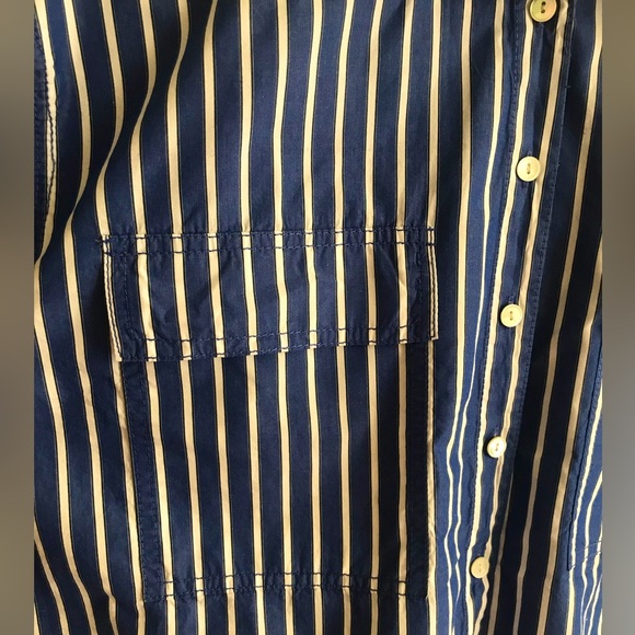 REBECCA TAYLOR Marseille Stripe Cropped Blouse - Picture 8 of 11